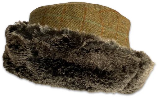 P J Powell Fur Trim Tweed J1 Hat