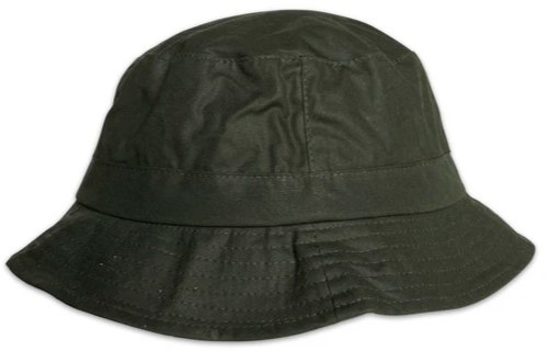 P J Powell Wax Bucket Hat Olive
