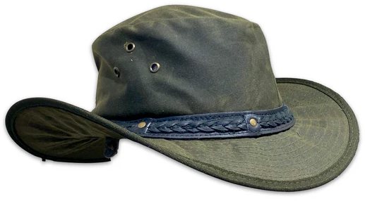 P J Powell Safari Wax Hat Olive