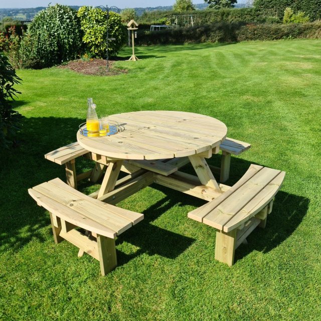 Churnet Valley Westwood Round Picnic Table