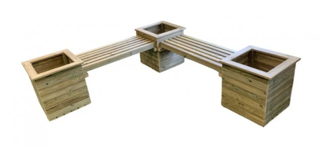 Churnet Valley Corner Planter Bench