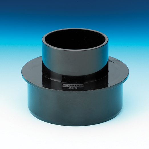 Kalsi Plastics Kalsi Round Downpipe Adaptor Black 110mm To 68mm