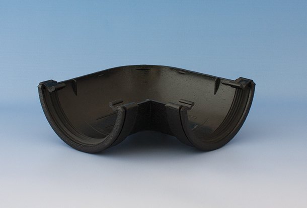 Kalsi Plastics Kalsi Gutter Angle Black 150mm 90 Degree