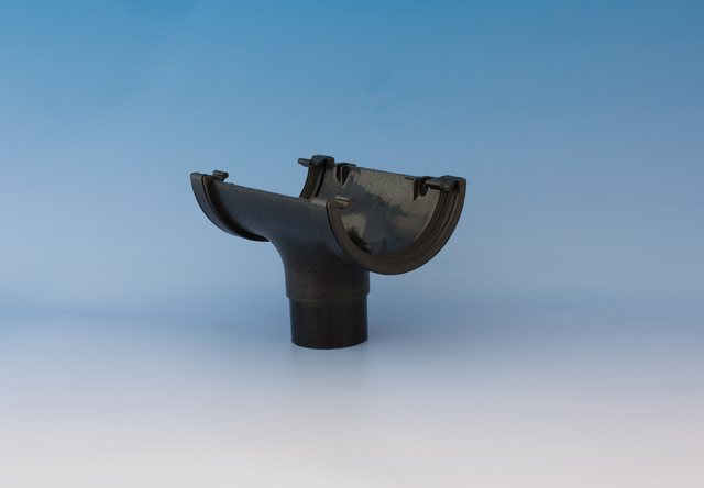 Kalsi Plastics Kalsi Running Outlet Black 150mm