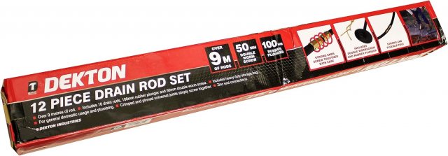 Dekton Drain Rod Set 12 Piece