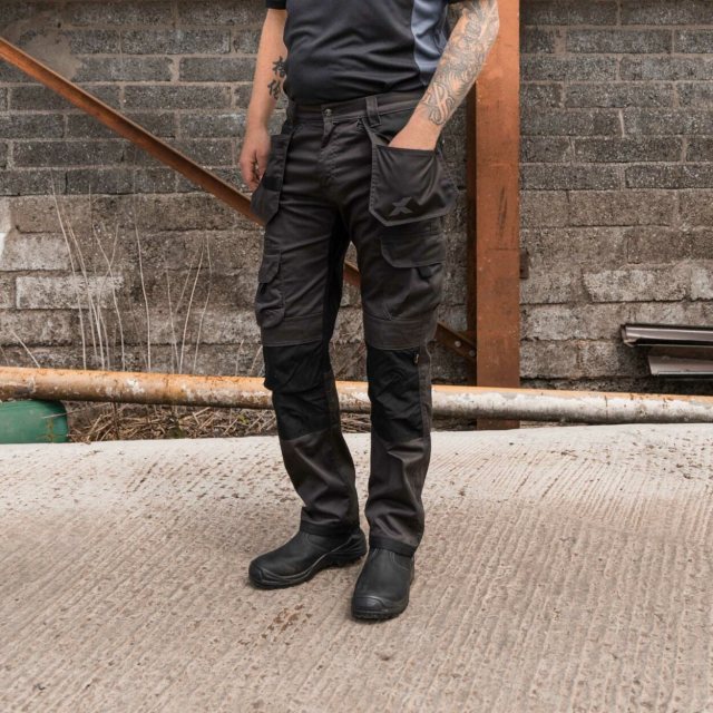 Xpert Workwear Xpert Pro Stretch+ Work Trouser Grey/Black