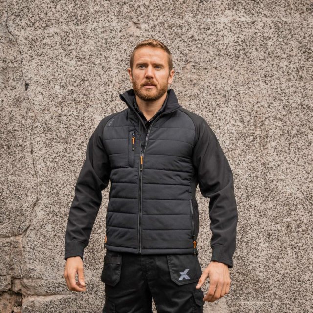 Xpert Workwear Xpert Pro Rip Stop Insulated Hybrid Jacket Black