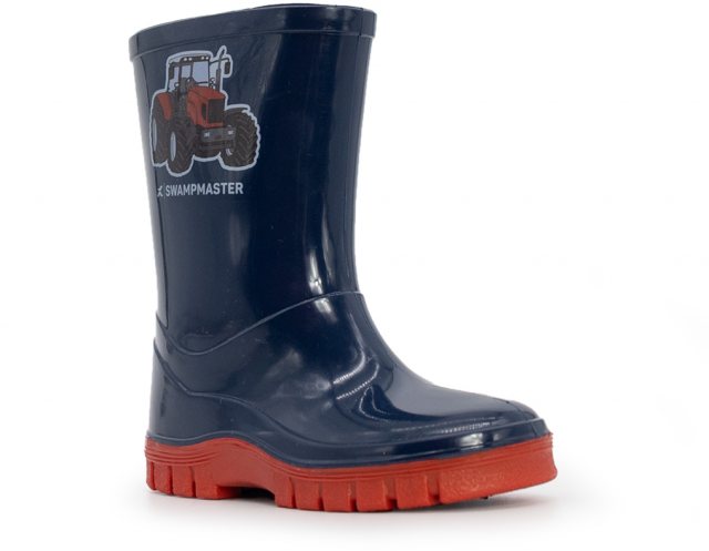 Xpert Workwear Xpert Swampmaster Junior Tractor Wellington Navy/Red