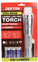 Dekton Explorer Heavy Duty 350m Beam Torch 400 Lumens