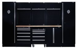 Draper Draper Bunker Modular Storage Combo With Hardwood Worktop 16 Piece