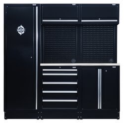 Draper Draper Bunker Modular Storage Combo With Stainless Steel Worktop 11 Piece