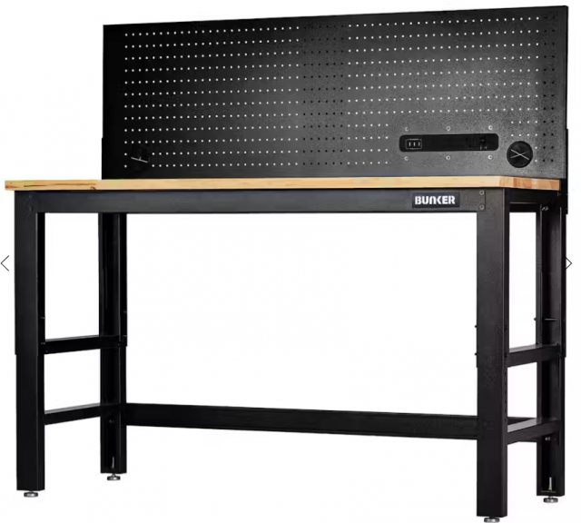 Draper Draper Bunker Workbench With Worktop & Power Pegboard