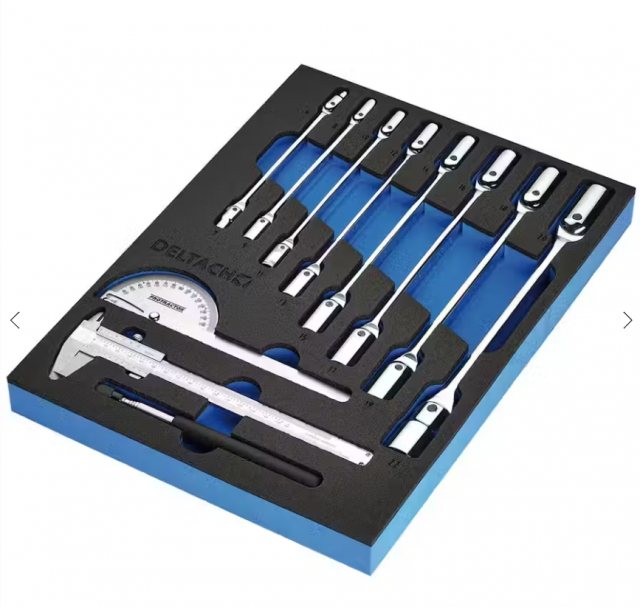 Draper Draper Bunker Knee Wrench, Measuring & Pick Up Set In Eva Foam Inlay 10 Piece