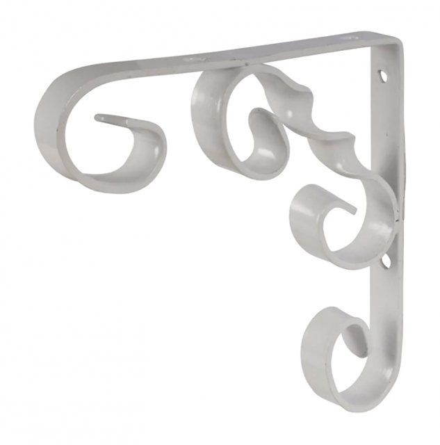 Dekton Twisted Wrought Iron Shelf BRacket