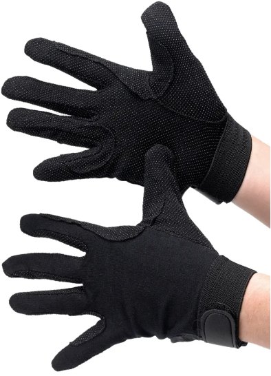 HY Equestrian Hy Equestrian Cotton Pimple Palm Glove Black