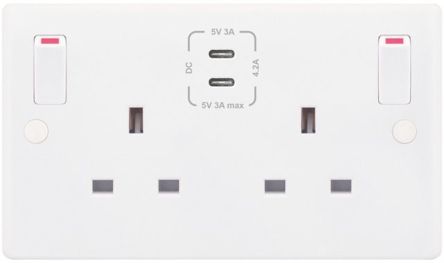 Westminster Electrical Switched USB Socket 13a 2 Gang