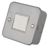 Westminster Electrical Metalclad 2 Way Socket 2 Gang
