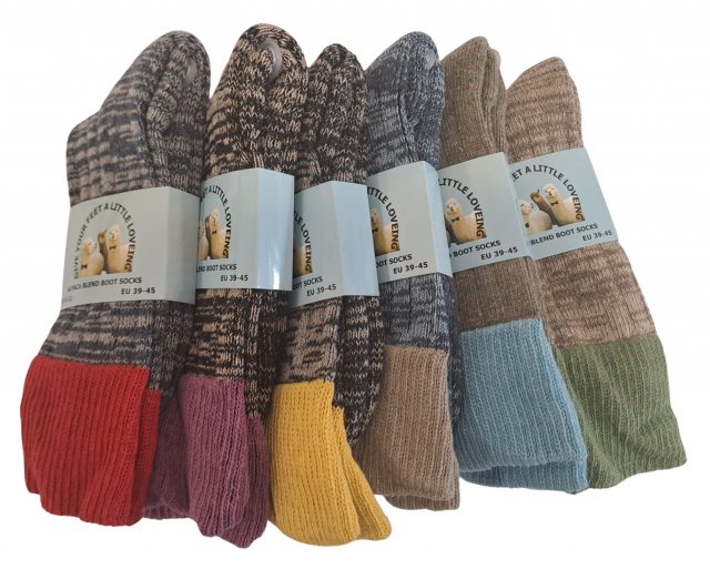 Simply Essentials Men's Alpaca Blend Boot Sock Assorted