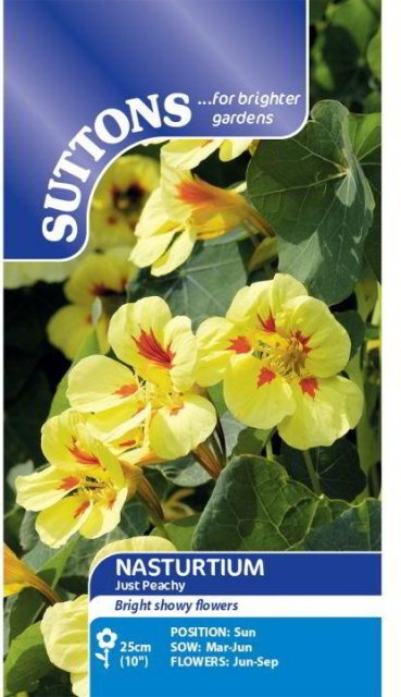 SUTTONS Suttons Peach Nasturtium Seeds