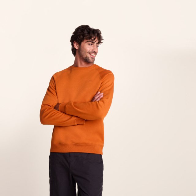 Tog24 Tog24 Clitheroe Crew Neck Sweatshirt Mahogany Orange