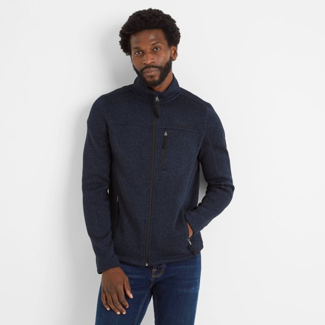 Tog24 Tog24 Cresswell Knitlook Fleece Jacket Dark Indigo