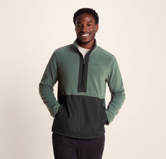 Tog24 Tog24 Dowson Zip Neck Fleece Black/Light Forest