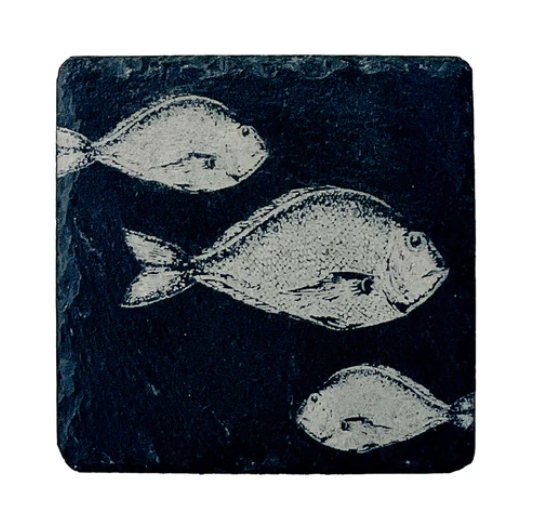 Just Slate Fish Repeat Slate Coaster