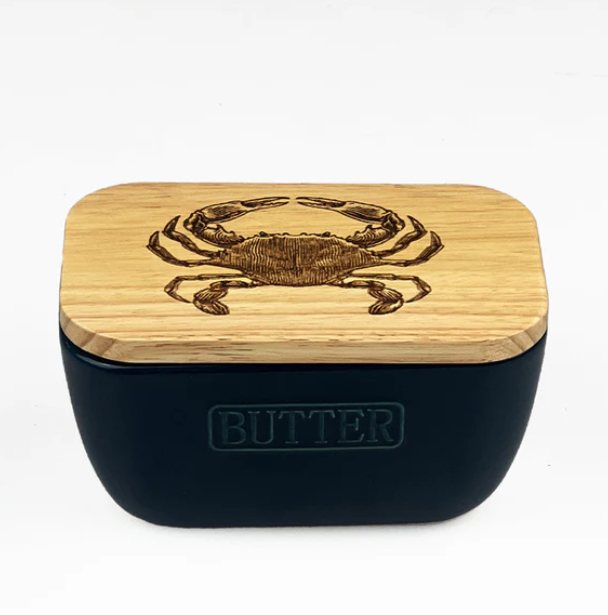 Selbrae House Crab Blue Butter Dish