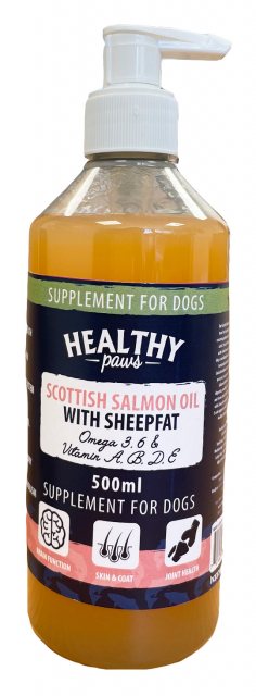 Healthy Paws Scottish Salmon Oil With Sheep Fat 500ml
