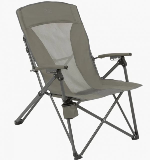 Highlander Highlander Balvenie Recliner Camping Chair Charcoal