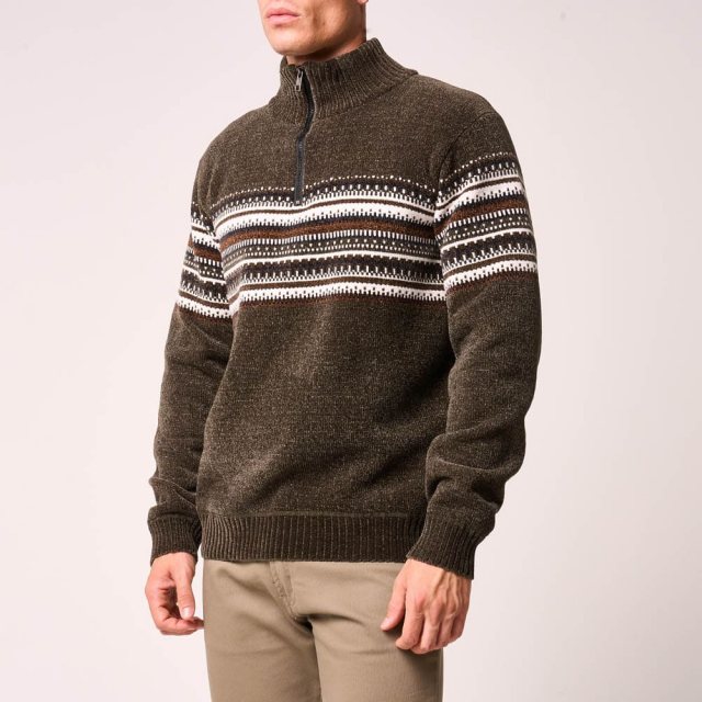 Carabou Carabou Arizona 1/4 Zip Jumper Olive