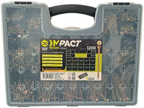 John George John George Impact Professional CSK Pozi Screw 1200 Pack