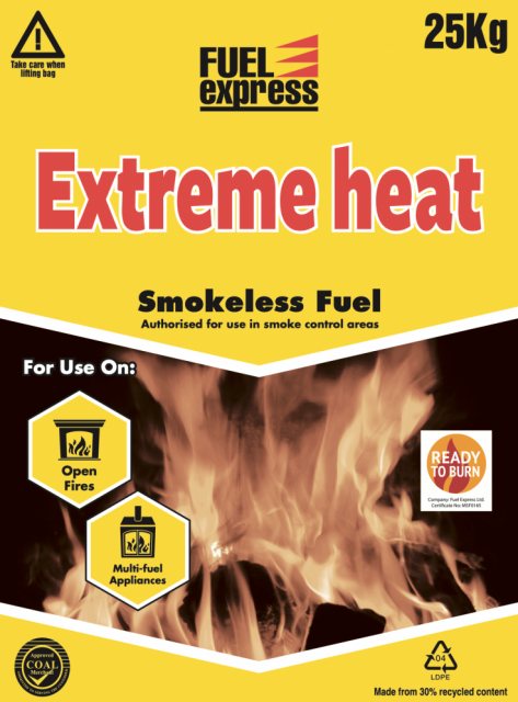 Fuel Express Extreme Heat Coal 25kg Pallet of 40