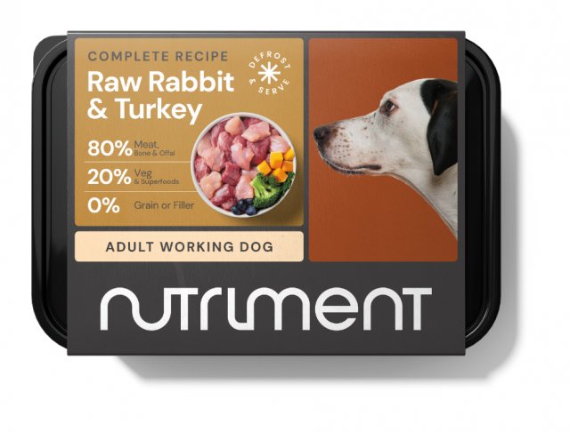 Nutriment Frozen Raw Rabbit & Turkey Dog Food 500g
