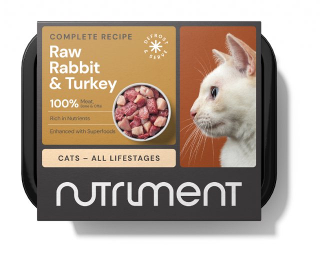 Nutriment Frozen Raw Rabbit & Turkey Cat Food 175g