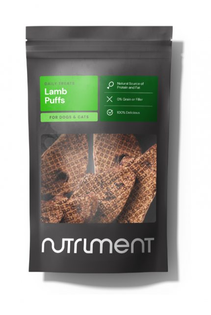 Nutriment Dehydrated Lamb Puffs Treat 100g