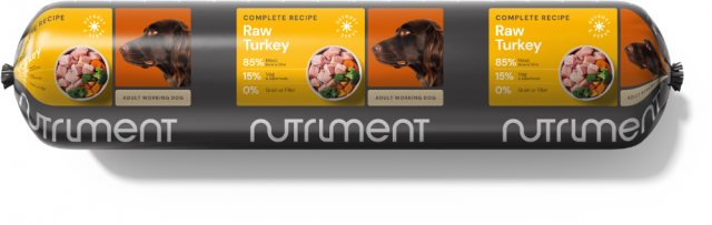Nutriment Frozen Raw Turkey Chub Dog Food 1kg