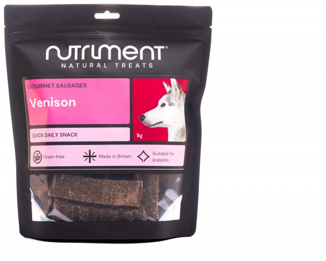 Nutriment Gourmet Venison Sausages Treat 200g