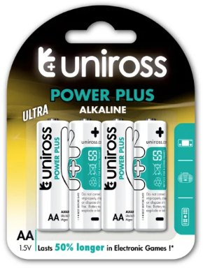 UNIROSS Uniross Alkaline Power Plus Batteries 1.5v