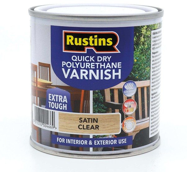 Rustins Quick Drying Poly Varnish Clear 250ml