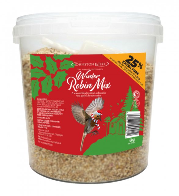 J&J Johnston & Jeff Christmas Robin Mix Bird Food 4.8kg
