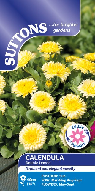 SUTTONS Suttons Calendula Officinalis Double Lemon Seeds