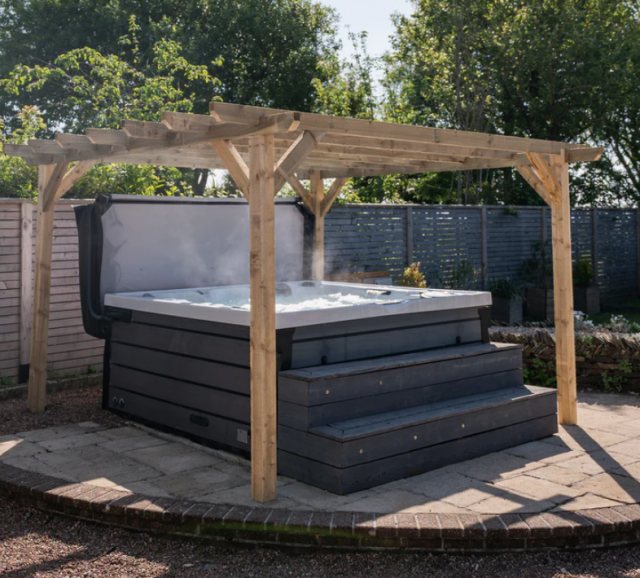 Ruby Ready Sawn Flat Roof Pergola 3m x 3m