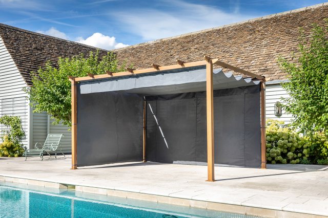 Hartman Monza Folie Pergola 1 x Side & 1 x Back Curtain 4m x 3m