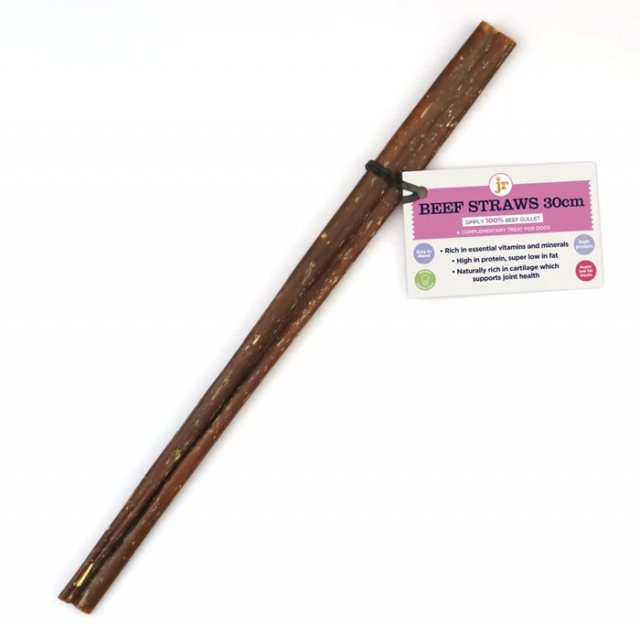 J R Pet Beef Straw Dog Treat 30cm