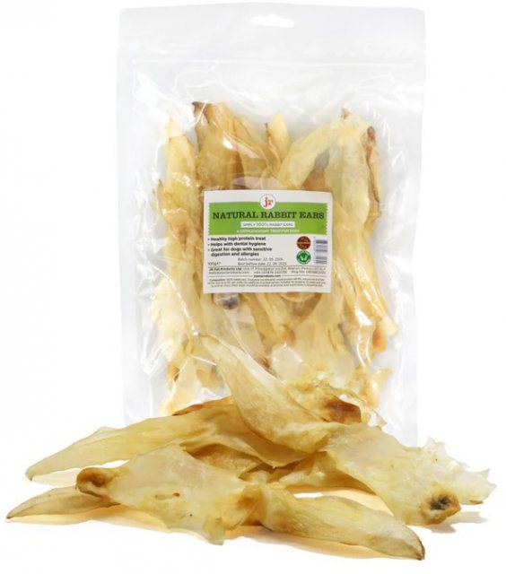 J R Pet Natural Rabbit Ears Dog Treat 100g