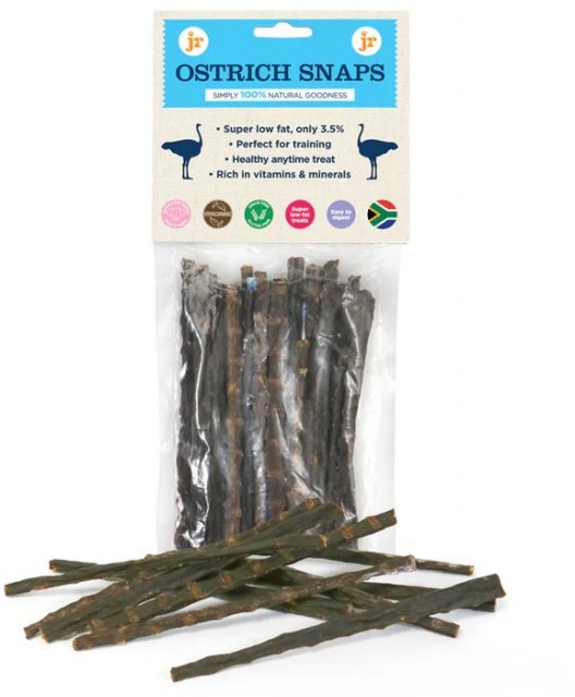 J R Pet Ostrich Snaps Dog Treat 60g