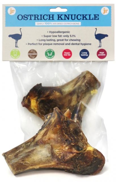 J R Pet Ostrich Knuckle Dog Treat