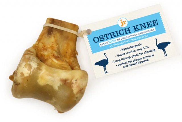J R Pet Ostrich Knee Knuckle Dog Treat