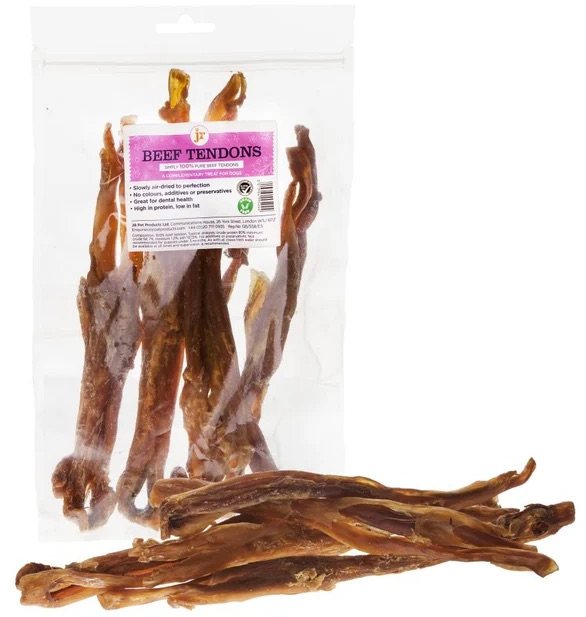 J R Pet Beef Tendons Dog Treat 250g
